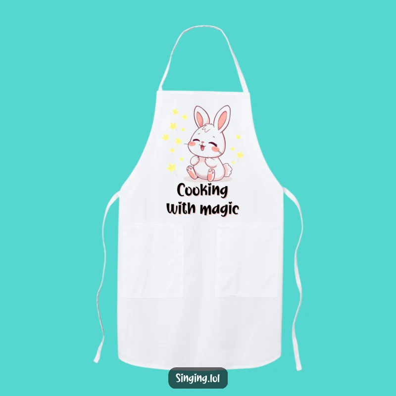 Funny Giggling Bunny Apron: Cook with a Dash of Magic