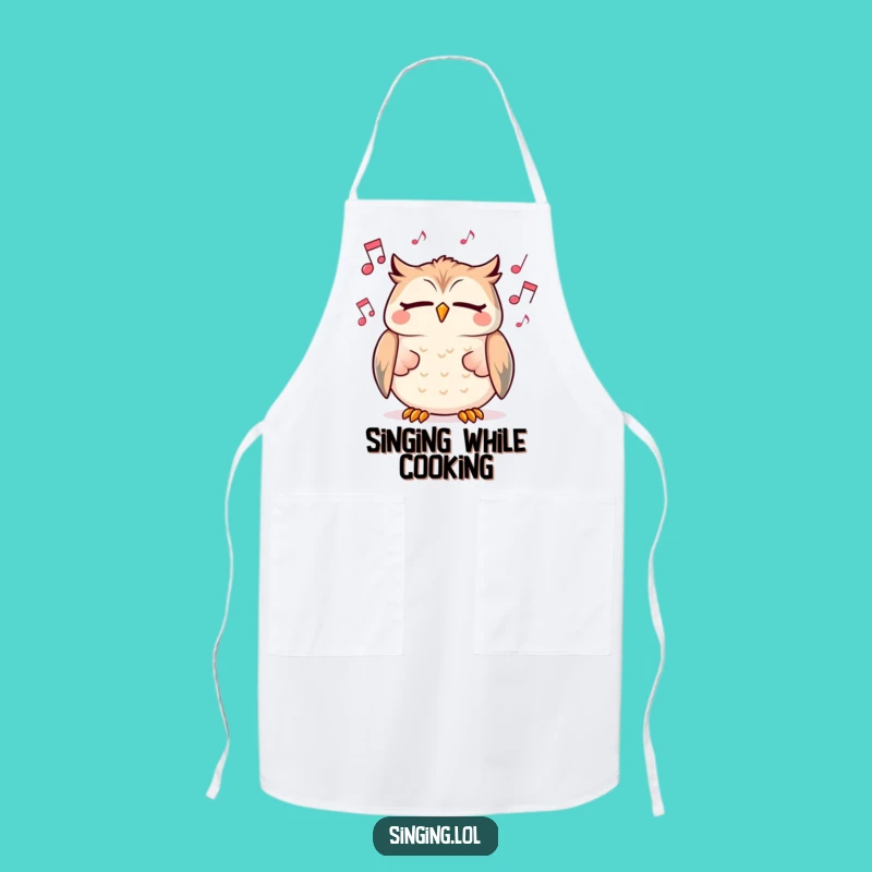 Funny Owl Apron: Singing Character, kitchen tunes and a delightful funny gift.
