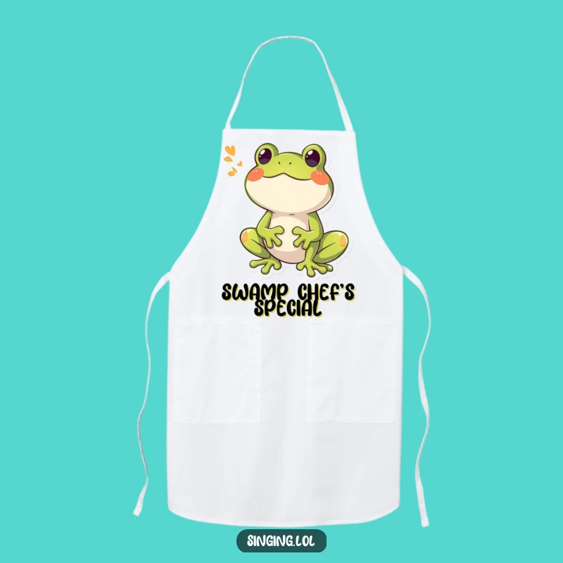 Funny Frog Croaking Apron - Kitchen Wear for Booming Chefs