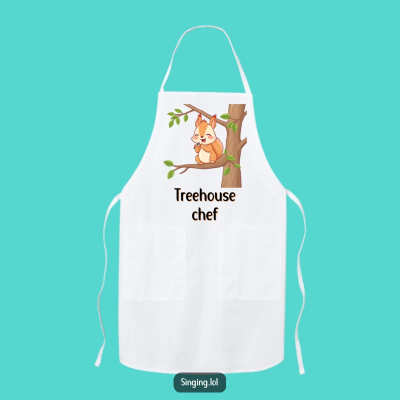 Funny Serenade Squirrel Apron: Woodland Kitchen Fun, Hilarious Funny Gift