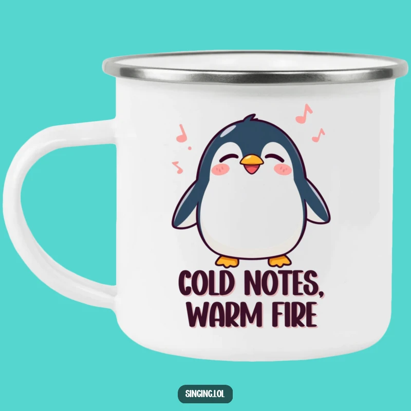 Funny Penguin Singing Camping Mug - Adventure Fuel for Joyful Outings