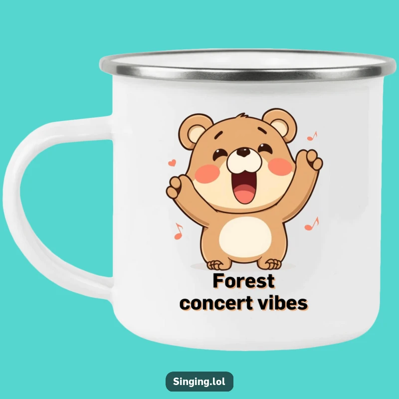 Funny Bear Camping Mug: Sing Campfire Songs with This Hilarious Outdoor Singing Bear