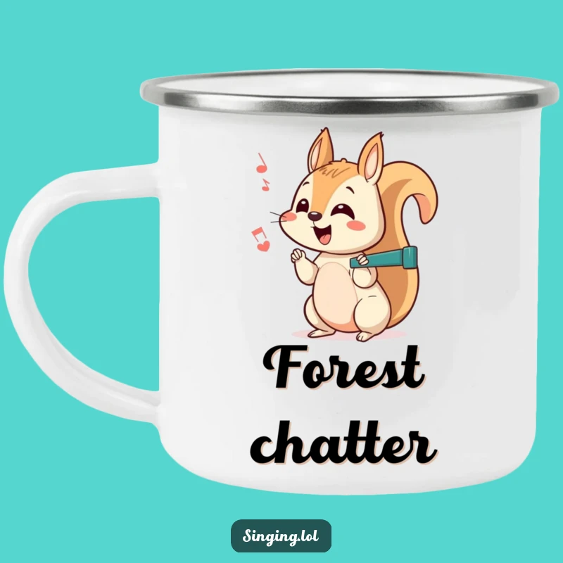 Funny Squirrel Camping Mug - Curious Chatter Adventure Cup for Outdoors