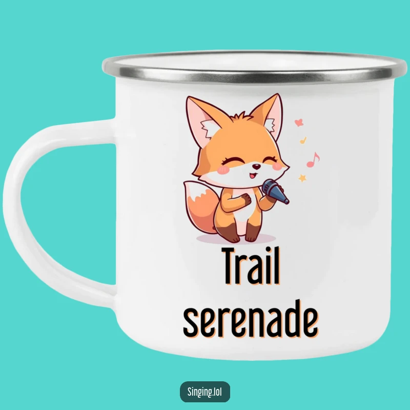 Funny Outdoor Singing Fox Camping Mug: Adventure Tune, A Hilarious Gift for Campers