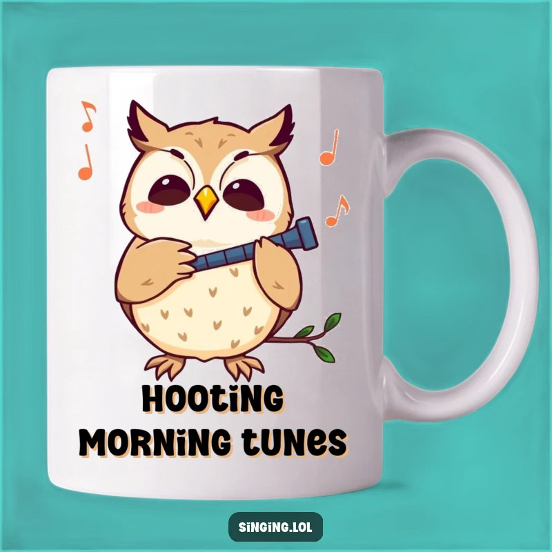 Funny Curious Owl Melody Mug: Hooting Tunes for You, Perfect Funny Gift!