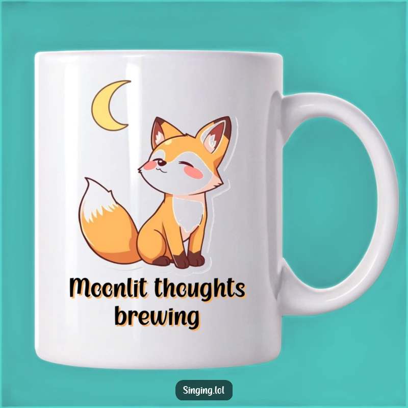Funny Howling Fox Mug - Playful Moon Lover, Perfect Night Owl Funny Gift!