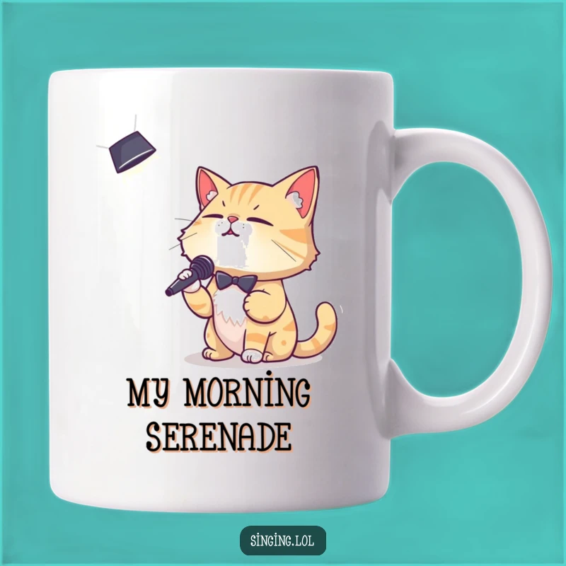 Funny Crooning Cat Mug: A Hilarious Gift for Music Lovers and Feline Fans Alike