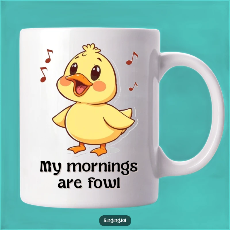 Funny Surprised Duck Mug: Quacking Melody Humor, Perfect Quirky Gift