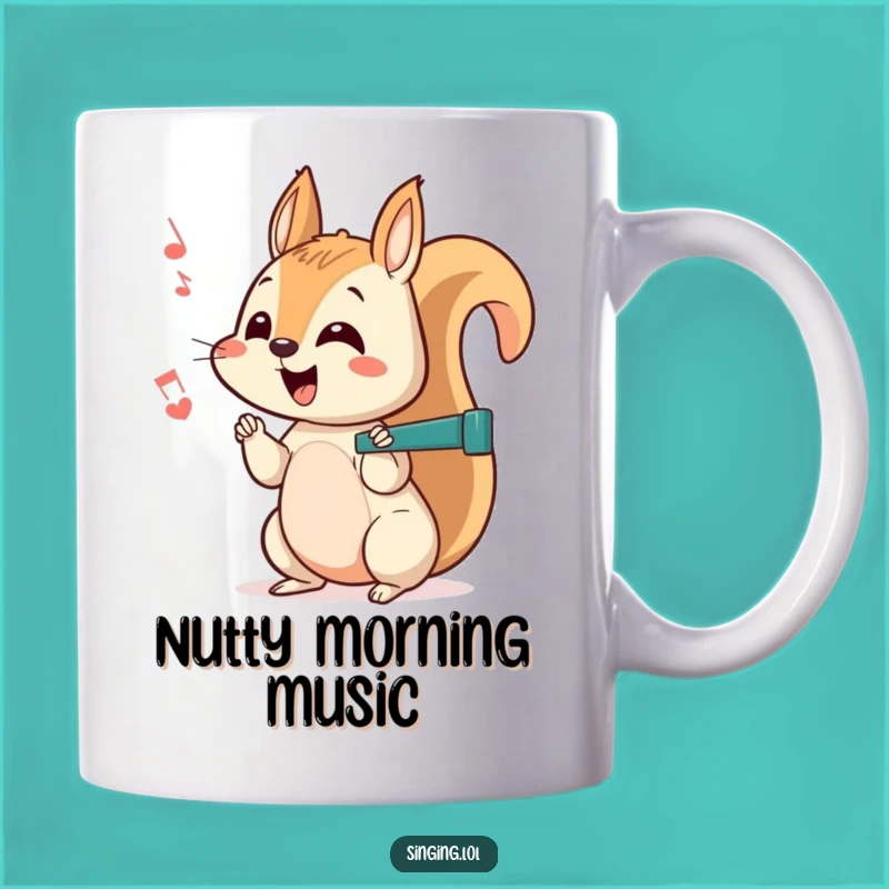 Funny Squirrel Chatter Mug - Curious Off-Key Rhythm Gift for Nutty Friends