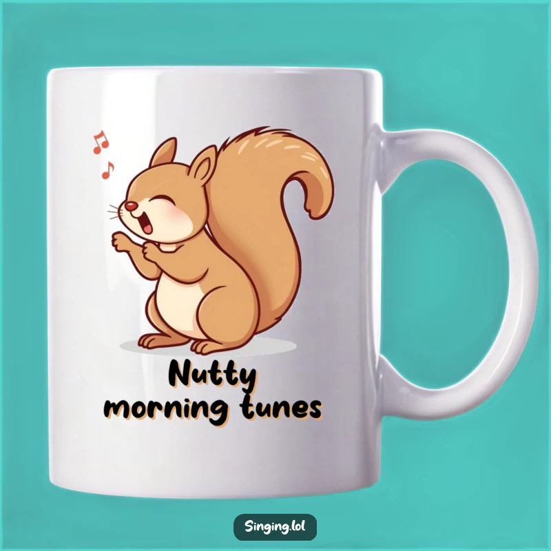 Funny Singing Squirrel Mug: Rhythmic Tail Fun, Perfect Musical Gift Idea