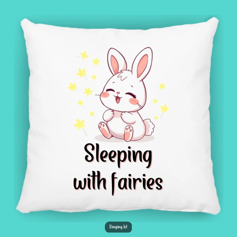 Comfy Funny Giggling Bunny Pillow: Sleep Surrounded by Firefly Magic