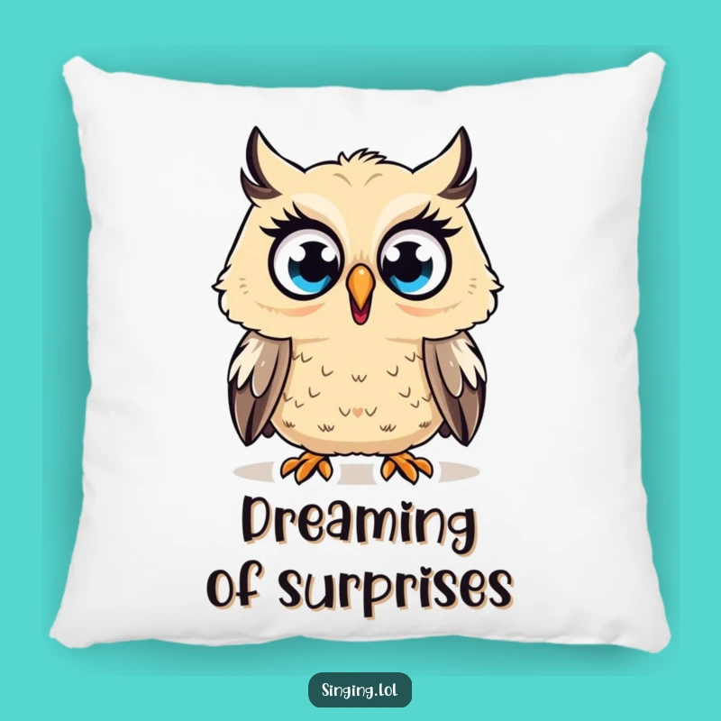 Comfy Funny Surprised Owl Pillow: Huggable Astonishment and Softness