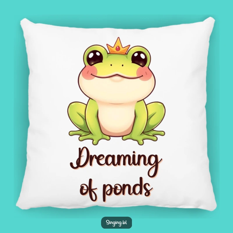 Funny Frog Prince Pillow - Cozy Giggling Croaker Accent for Comfy Laughs
