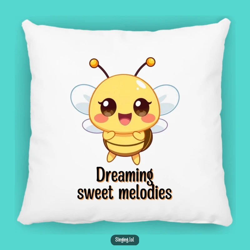 Funny Happy Bee Pillow: Cozy Melody Cushion, Adorable Funny Gift