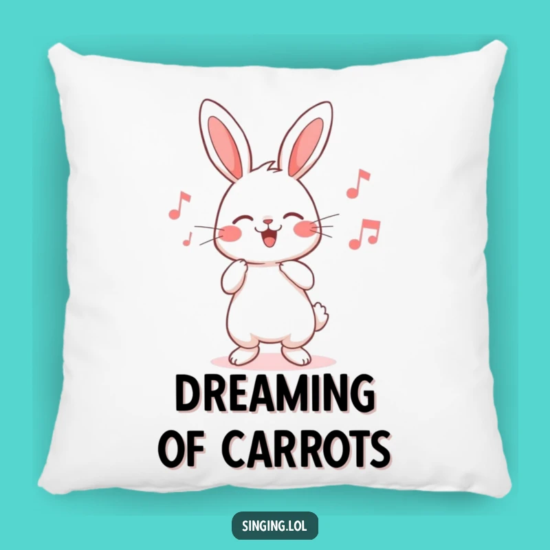 Funny Rabbit Pillow - Cozy Cute Humming Character for Snuggly Laughs