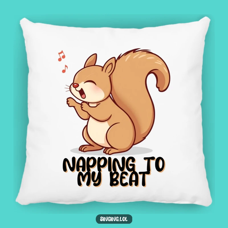 Funny Singing Squirrel Pillow: Cozy Rhythmic Accent, Ideal Funny Gift