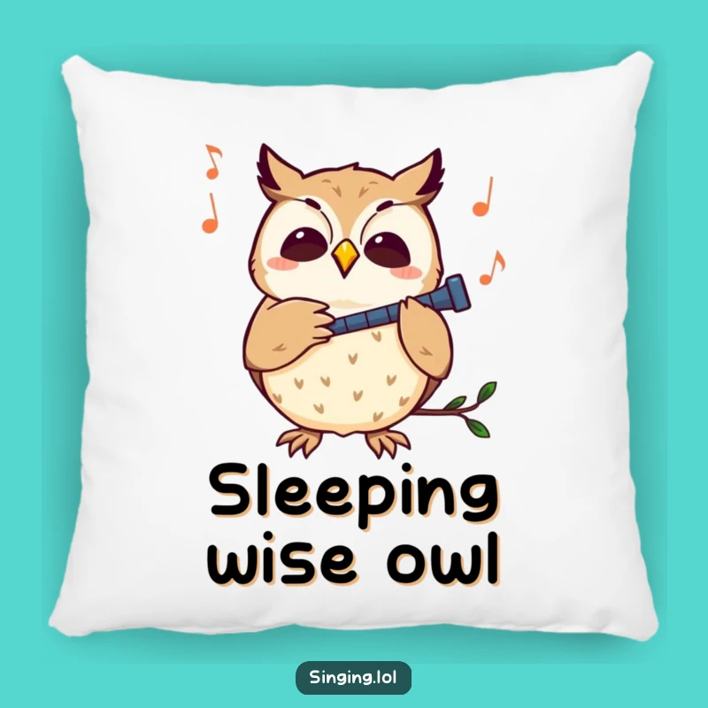 Funny Curious Owl Melody Pillow: Cozy Hooting Comfort, Sweet Funny Gift!