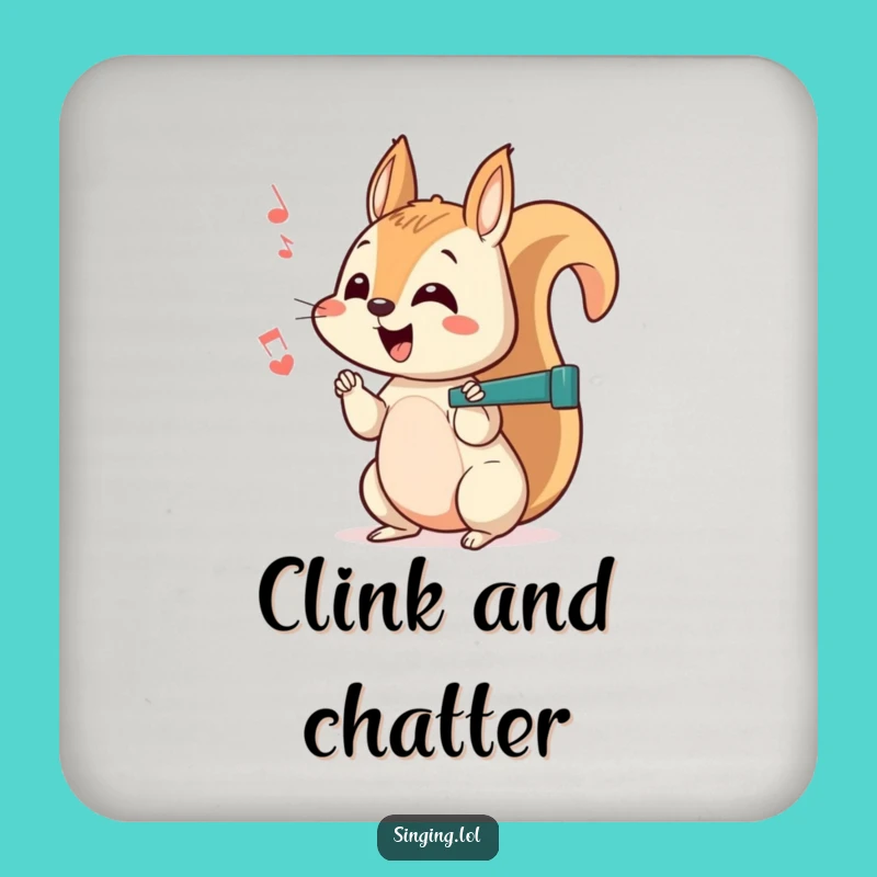 Funny Squirrel Coaster - Curious Chatter Protector for Lively Tables