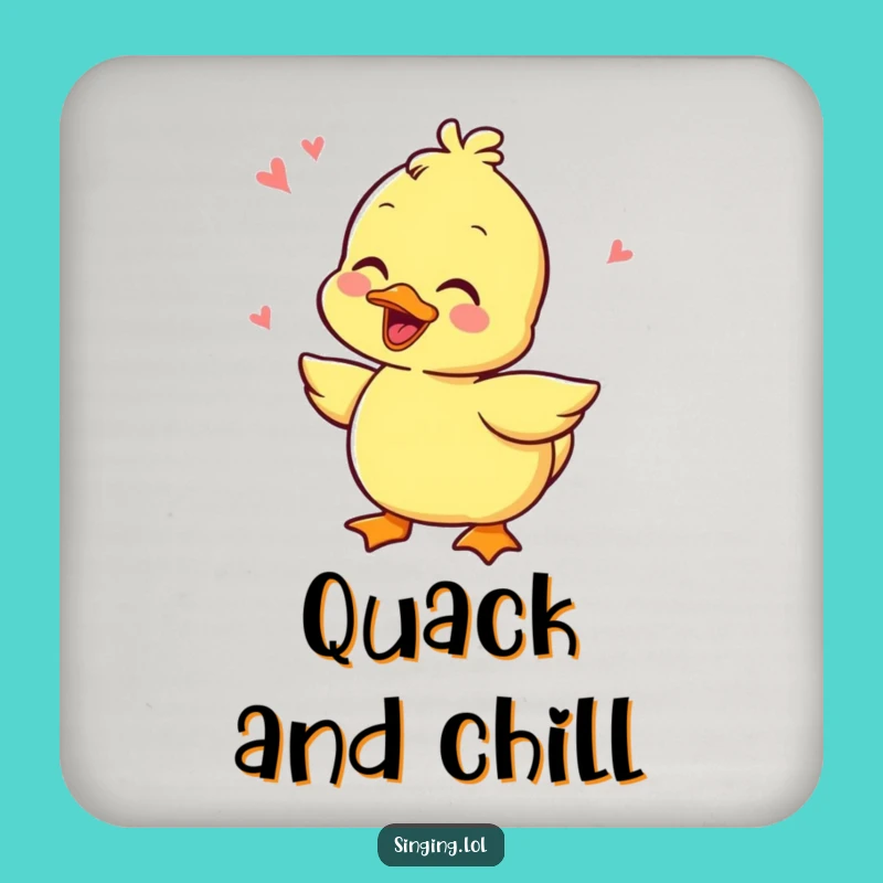 Funny Giggling Duckling Coaster Set - Quacking Protection for Your Surfaces