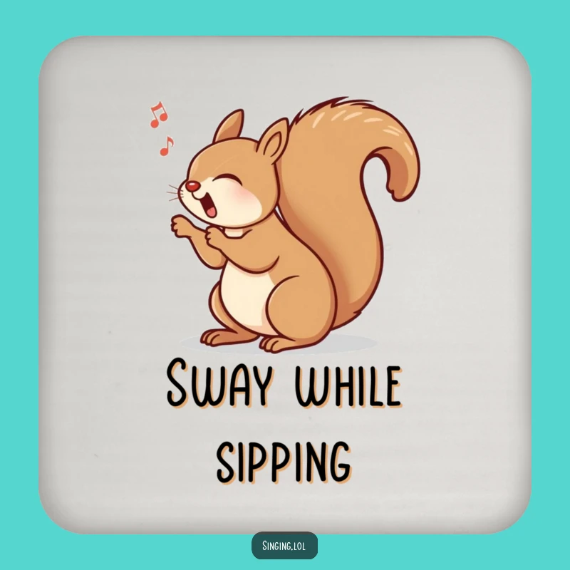 Funny Singing Squirrel Drink Coaster: Rhythmic Protection, Excellent Funny Gift