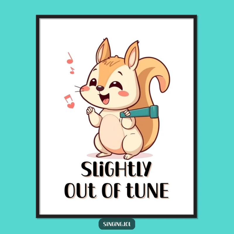 Funny Squirrel Poster - Curious Chatter Wall Art for Lively Decor