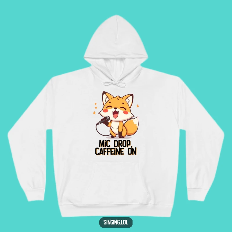 Cozy Funny Fox Singer Hoodie: Your Warm-Up for the Big Show