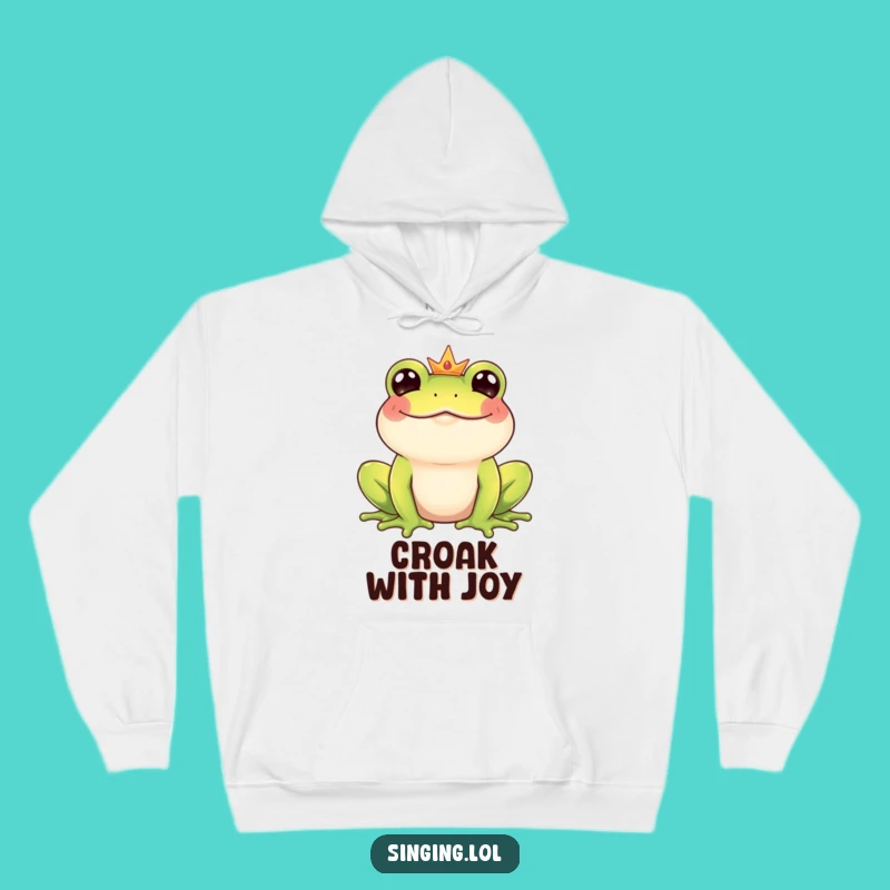 Funny Frog Prince Hoodie - Cozy Giggling Croaker Gift for Cold Days