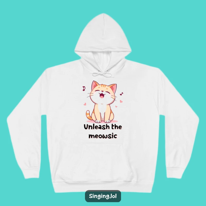 Funny Giggling Cat Ballad Hoodie - Cozy & Hilarious Cat Lover Apparel