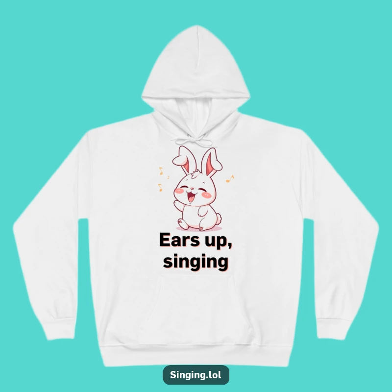 Funny Rabbit Hoodie: Cozy Up with a Singing Bunny and Floppy Ears