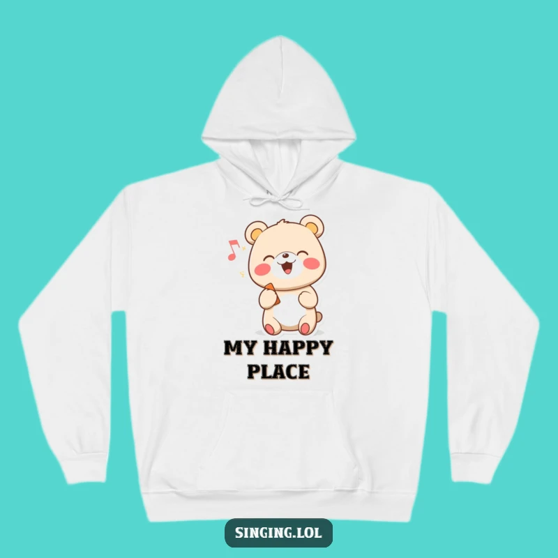 Funny Singing Bear Hoodie - Cozy Cheerful Melody, Perfect Warm Funny Gift!