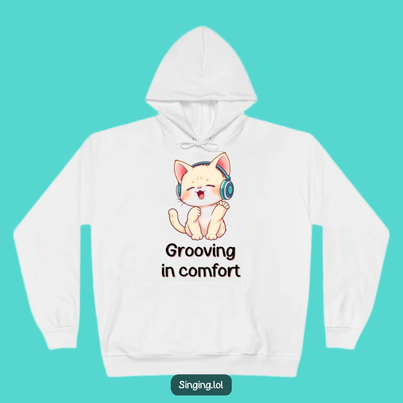 Funny Singing Kitten Hoodie - Cozy Music Cat Lover, Perfect Warm Funny Gift!