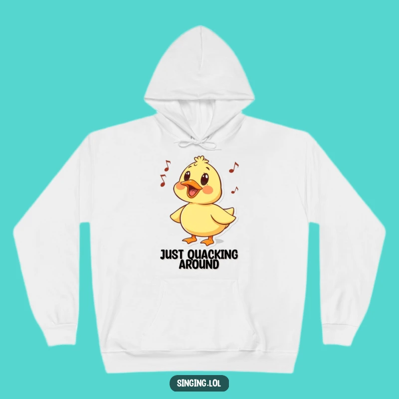 Cozy Funny Surprised Duck Hoodie: Quacking Character Warmth, Humorous Comfort
