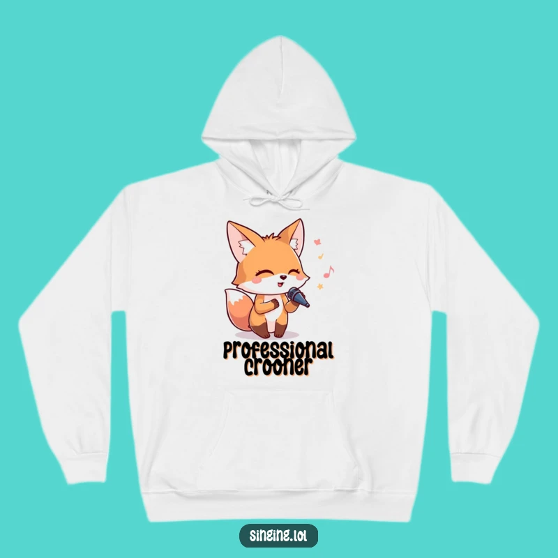 Cozy Funny Singing Fox Hoodie: Warm Your Soul with an Adorable Animal Lost in Tune