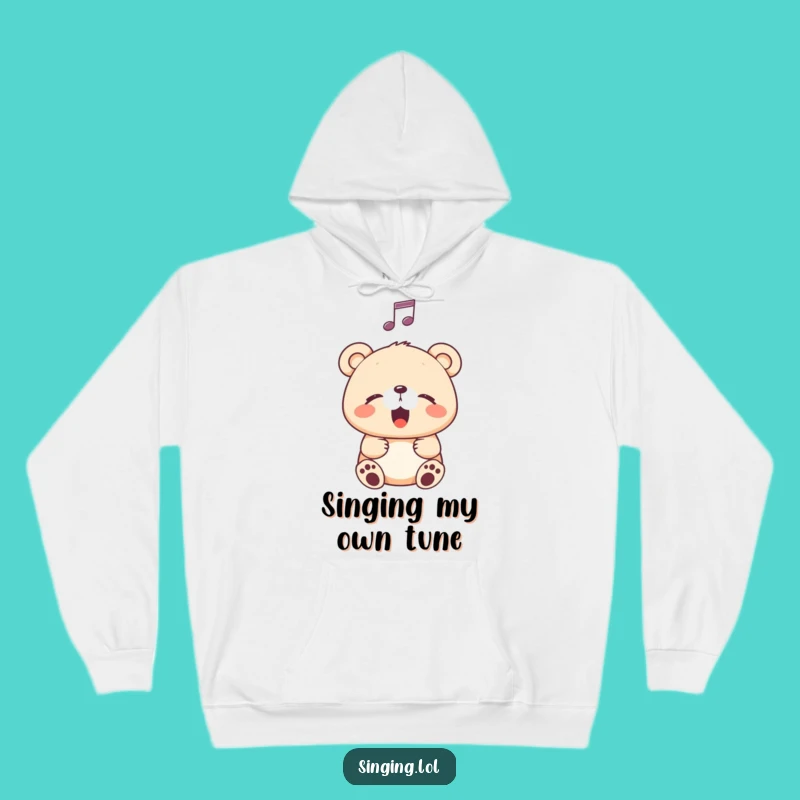 Cozy Funny Singing Bear Cub Hoodie: Warm Hugs and Sweet Melodies