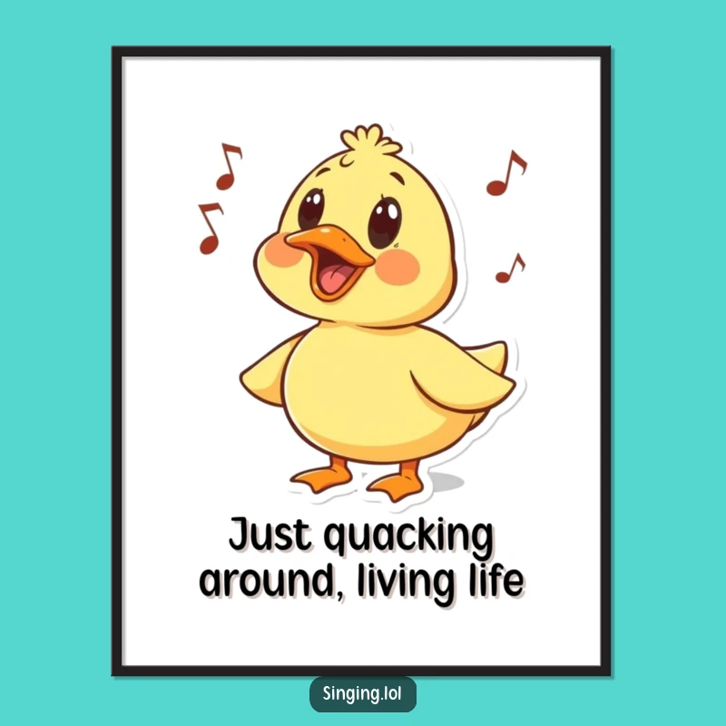 Free Printable Surprised Duck Wall Art - Funny DIY Downloadable Decor for Fun