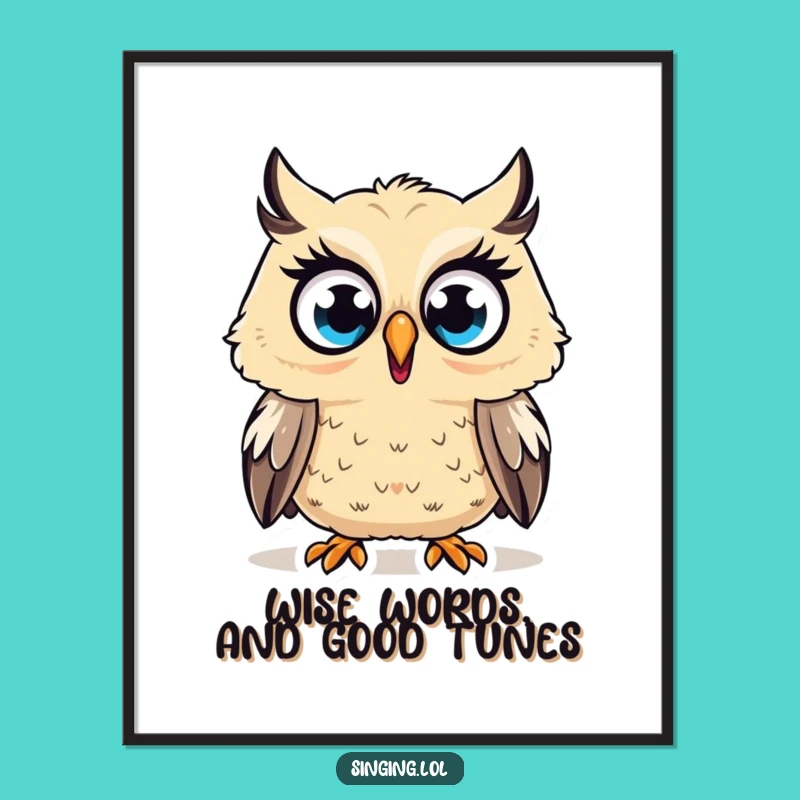 Free Printable Wall Art: Amusing Surprised Owl for a Quirky Decor