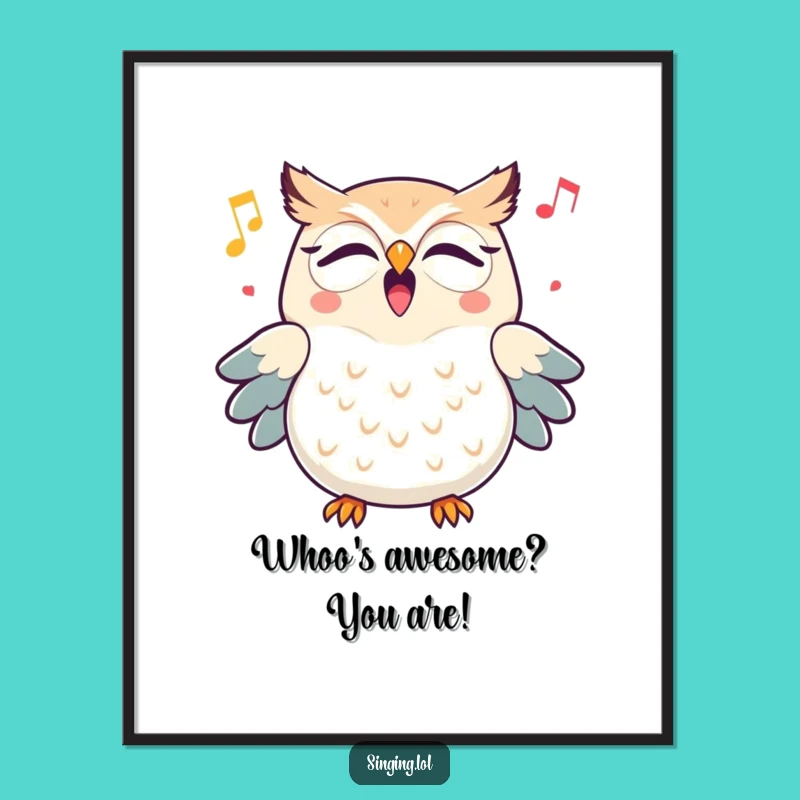 Free Printable Wall Art: Triumphant Owl Hoots a Cheerful Melody Decor!