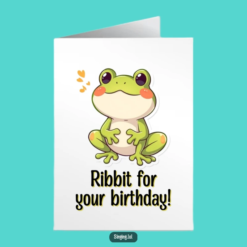 Free Printable Frog Birthday Card: Booming Song Croaker Downloadable Gift
