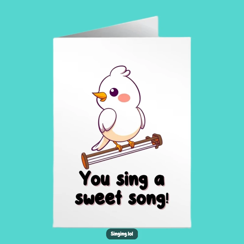 Free Printable Bird Melody Congrats Card - Harmonious Downloadable Gift!