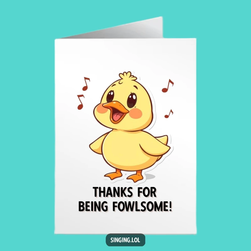 Free Printable Surprised Duck Thank You Card - Funny DIY Downloadable Gift for Thanks