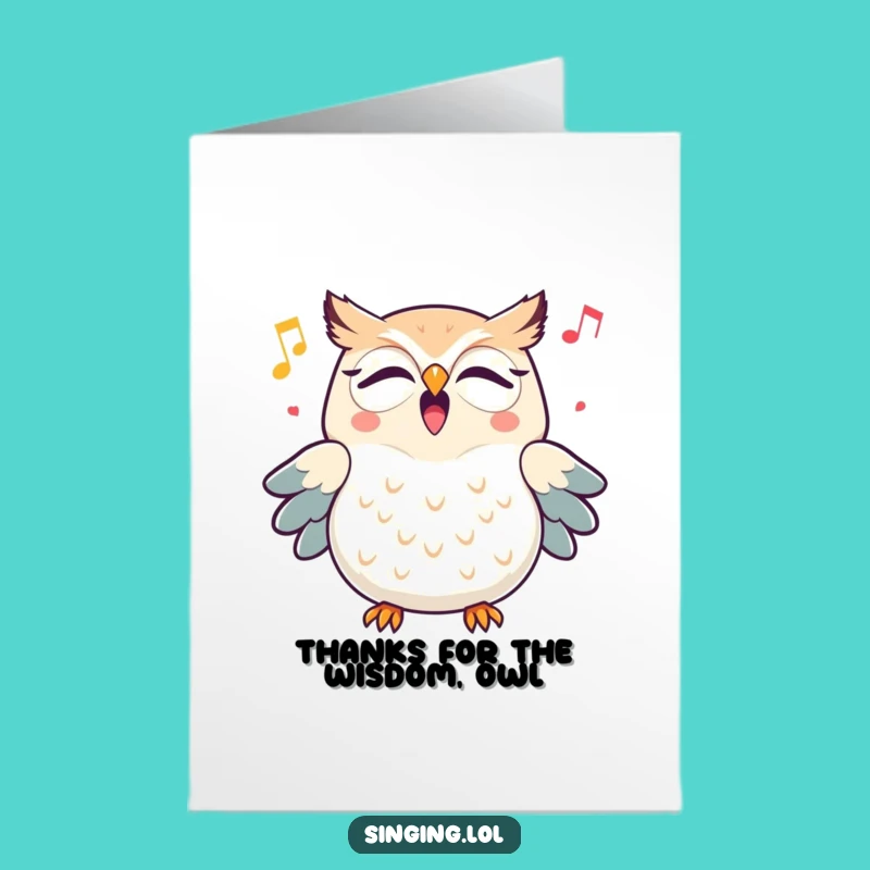 Free Printable Thank You Card: Triumphant Owl Hoots a Melody of Thanks!
