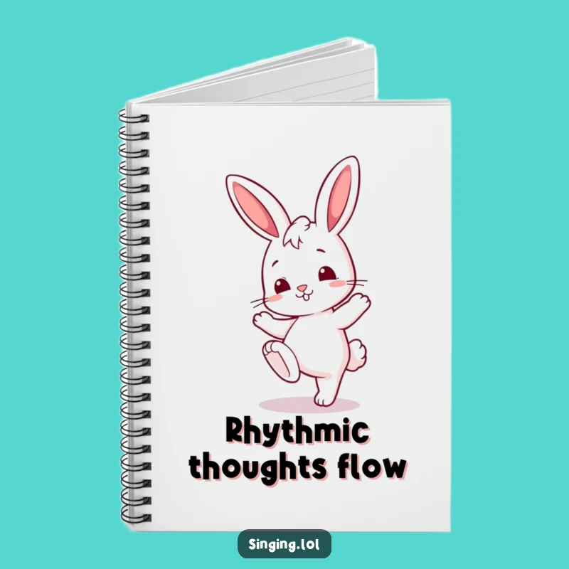 Funny Bunny Tapping Foot Notebook - Jot Down Notes with Musical Bunny Flair