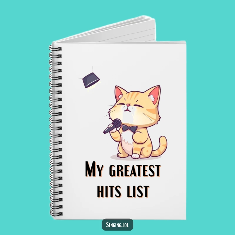Funny Crooning Cat Notebook: Hilarious Journal for Songwriters and Cat Lovers