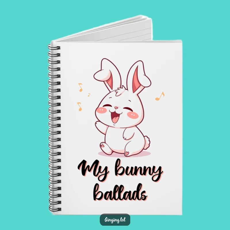 Funny Rabbit Notebook: Jot Down Songs with a Floppy-Eared Singer