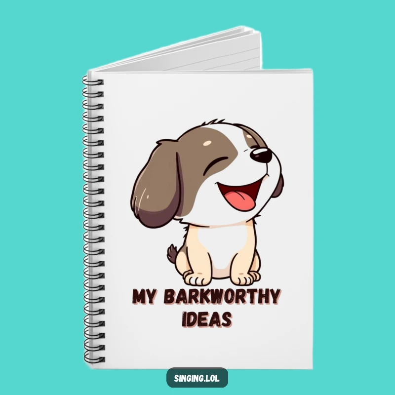 Funny Howling Dog Notebook - Joyful Canine Journal, Perfect Creative Funny Gift!