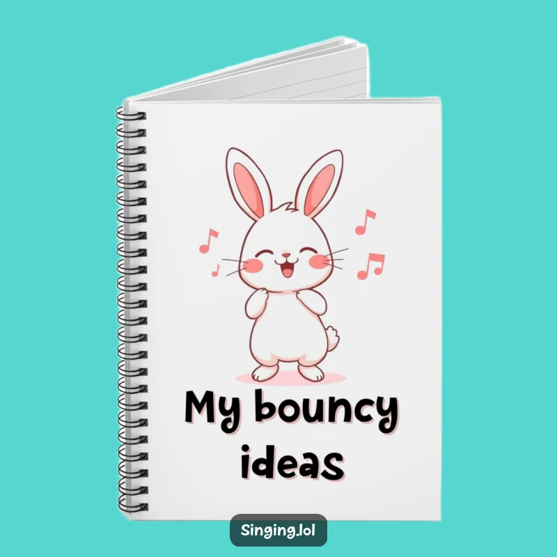 Funny Rabbit Notebook - Cute Humming Character Journal for Cheerful Notes