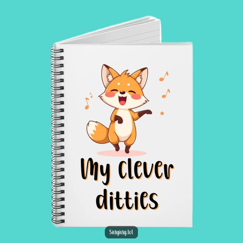 Funny Fox Notebook: Jot Down Tunes with a Dancing Singer