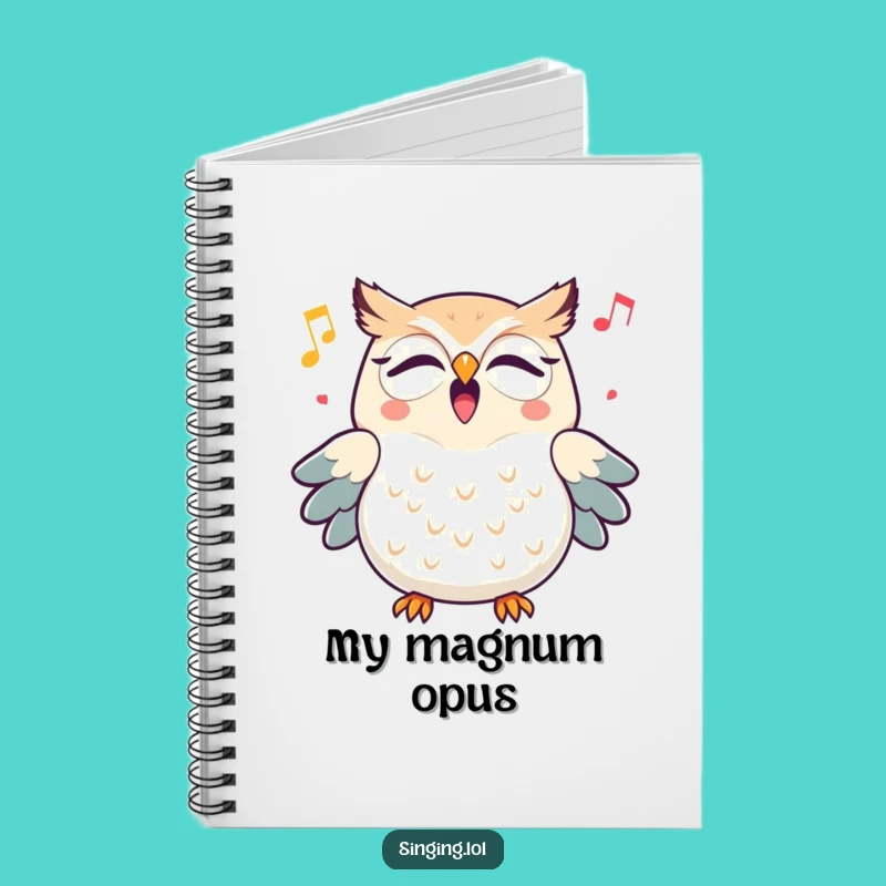 Funny Owl Hooting Melody Notebook - Jot Down Wisdom with Hilarious Bird Flair Gift