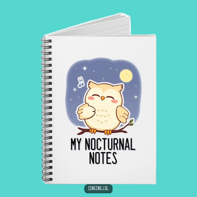 Funny Owl Moon Serenade Notebook - Jot Down Nocturnal Thoughts