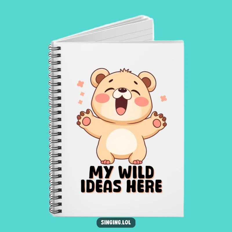 Funny Bear Cub Singer Notebook - Jot Down Your Loudest Ideas